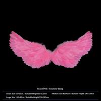 Peach-colored swallow-shaped wings