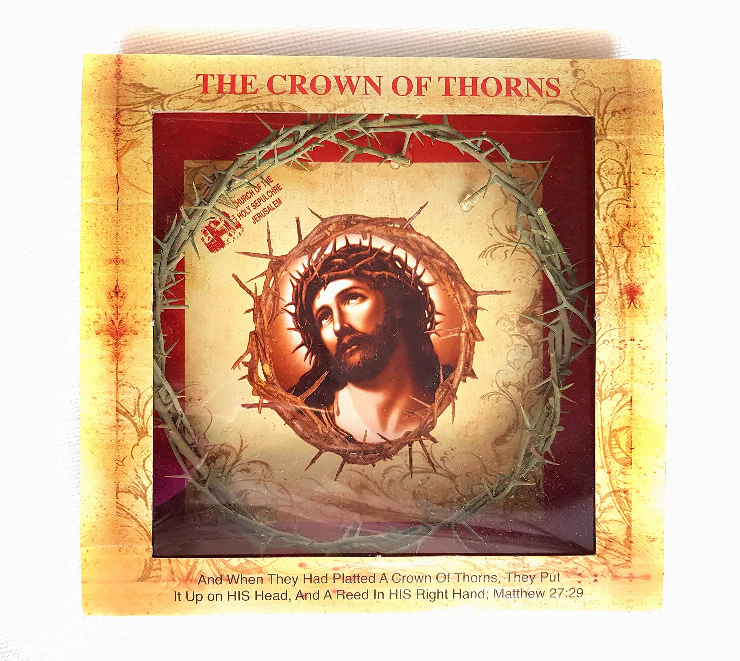 The Three Arches Crown of Thorns Wreath, Religious Art, Bright, Thorns, 7.5" Diameter, Religious Holidays