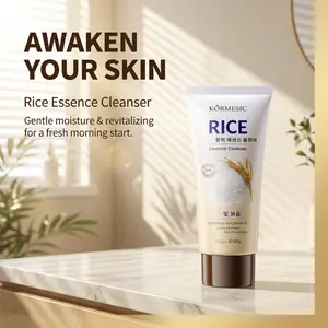 Rice cleanser, moisturizing, cleansing, brightening, nourishing, moisturizing and revitalizing cleanser, containing rice extract niacinamide, suitable for all skin types