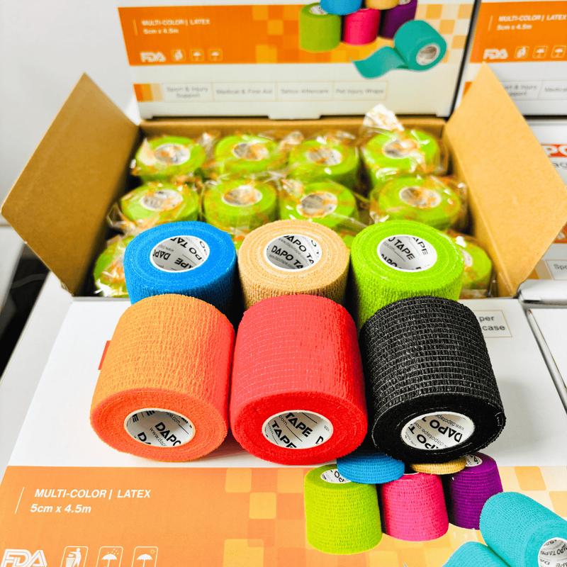 [48Packs] Dapo Self-Adhesive Sports Bandage 2 Inch x 5 Yard for ankle, knee, and wrist protection and sports training support, breathable, stretchy, good quality.
