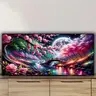 Unisex Adult Full Round Diamond Painting Hobbies Kit, 1pc 100x40cm(39.37x15.74in) Moon Tree Flowers Landscape, Stress-Free DIY Needlework with 1 Diamond Pen, 1 Glue, Sticky-Back Waterproof Rhinestone Mosaic Art Handcraft for Home Decor