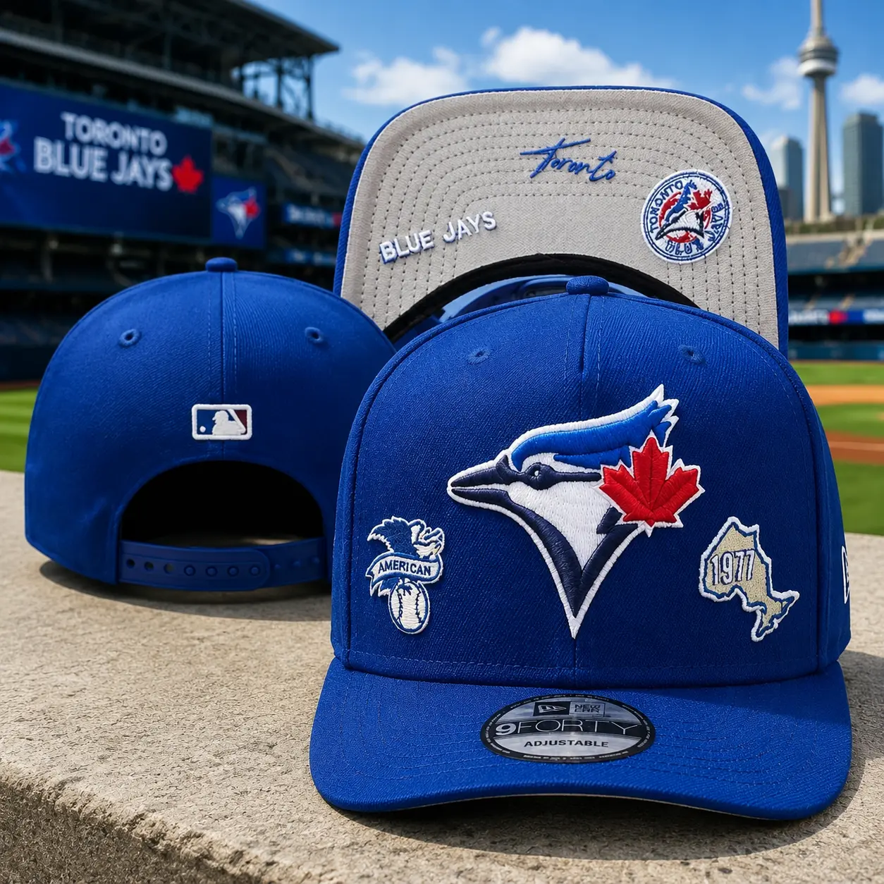 Blue Jays Inspired Snapback Hat – Royal Blue Adjustable Baseball Cap with Embroidered Logo & Classic Streetwear Style