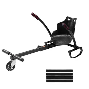 fathersdaygift VEVOR Hoverboard Seat Attachment(Not included hoverboards), for 6.5 8 8.5 10 Hoverboards, with LED Lights, Grips Control, Adjustable Frame Length and 220 LBS Load Capacity, Hover Board Go Karts Accessory, for Kids Adults