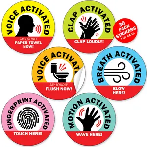 Prank Voice Activated, Motion, Clap, Bathroom Stickers - 30 QTY