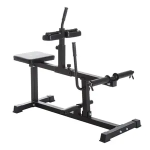Steel Seated Calf Raise Machine Adjustable Leg Press Strength Training Gym Black