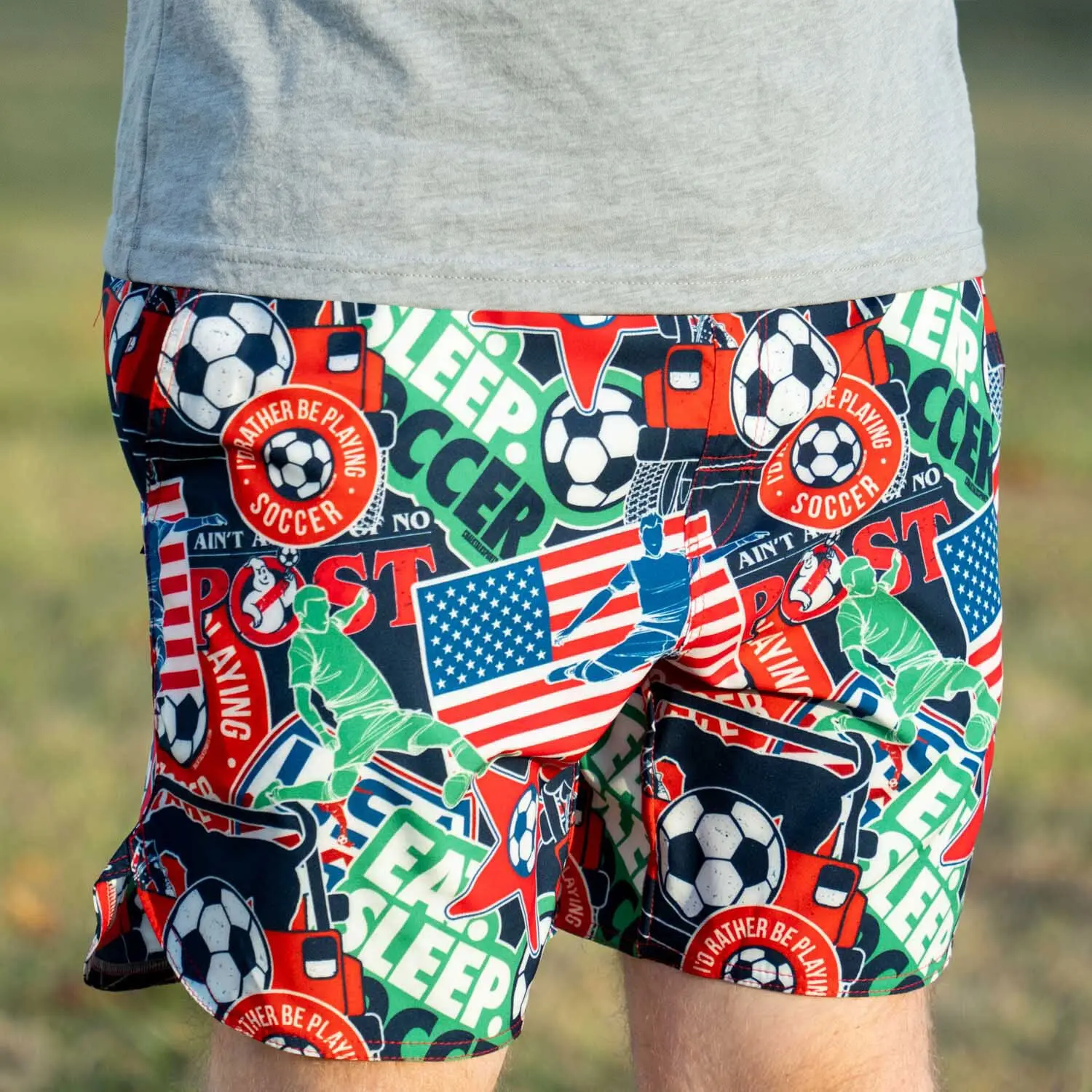 Men's Soccer Life Athletic Shorts, Lightweight Breathable Fabric with Built-in Pockets, Quick-Dry for Training, Built-In Pockets Men's Sports Shorts, Dry Men's Sports Shorts