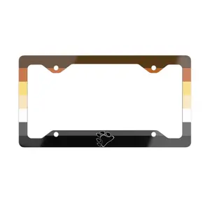 Gay Bear Pride Flag Metal License Plate Frame