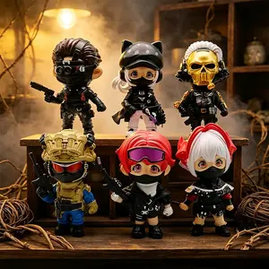 Delta Force Mini Soldier Figurines Set, 6-Piece Q Version Collectible Toys, Perfect Gift for Game Enthusiasts, Cool and Cute Desk Decor