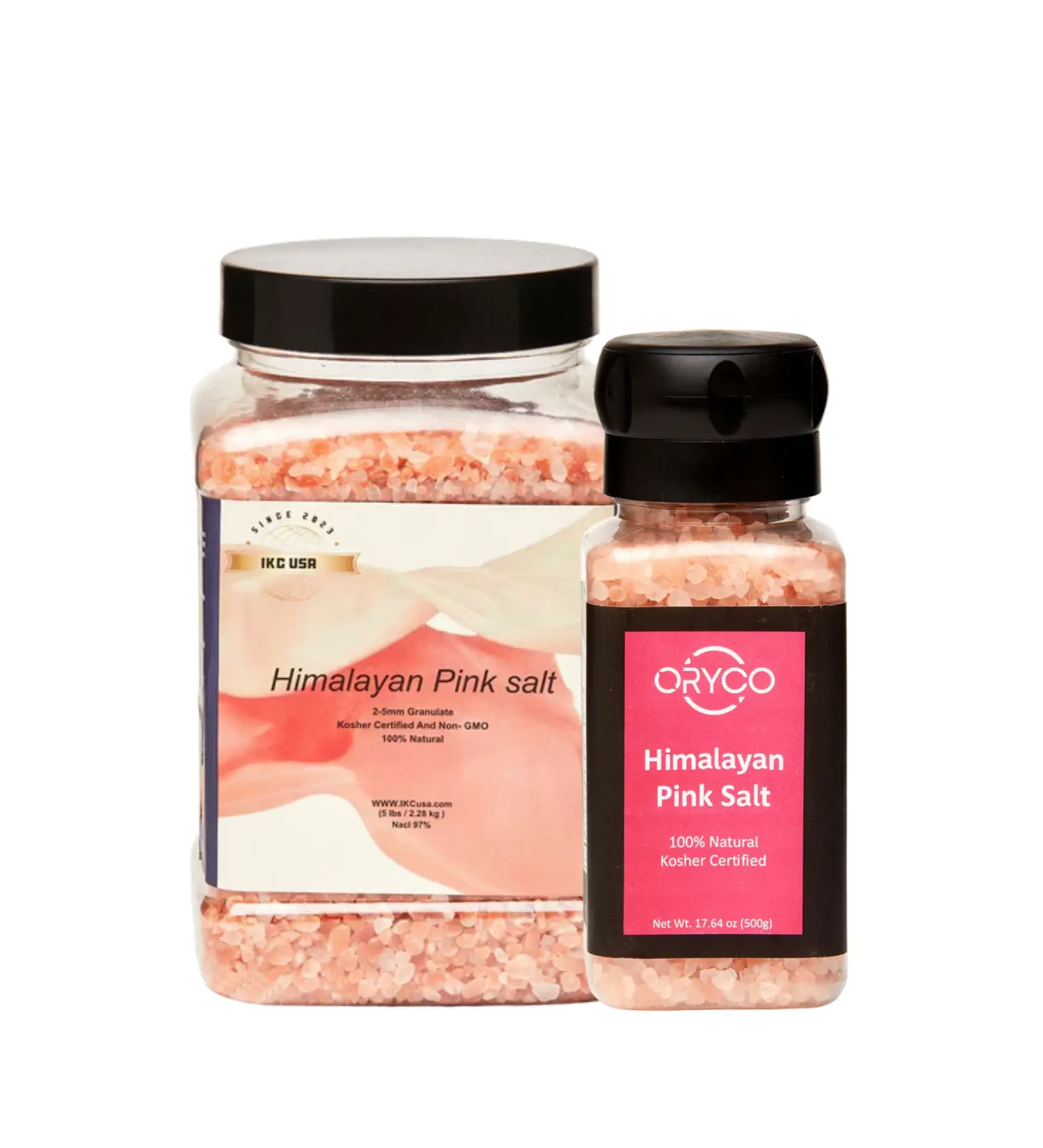 Pink Salt Bundle –  500g Coarse Grinder + 5 lb Coarse Refill Jar - 100% Natural Himalayan Pink Salt