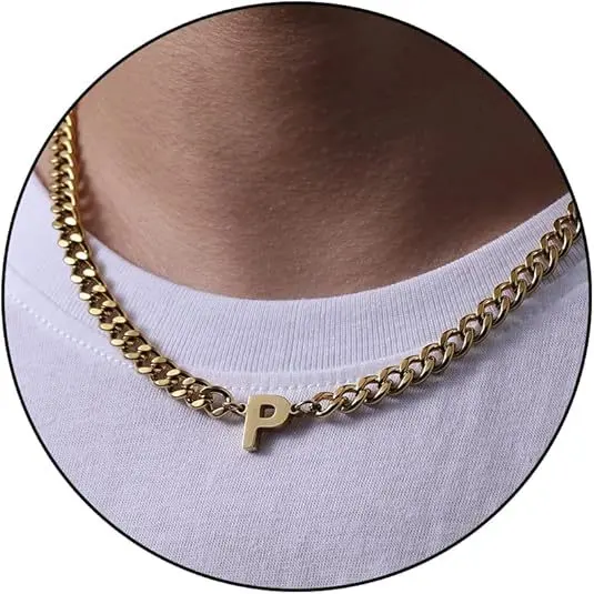 P letter necklace (gold)