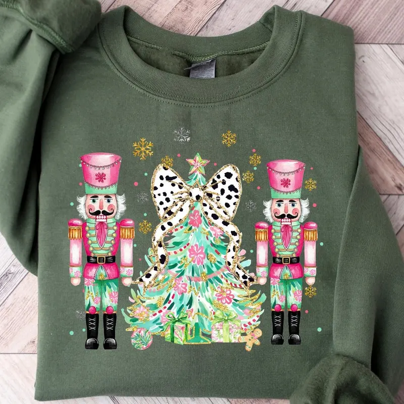 Cute Nutcracker Christmas Sweatshirt, Nutcracker Tshirt, Coquette Nutcracker Sweater, Womens Christmas, Christmas Gift, Christmas Crewneck PO