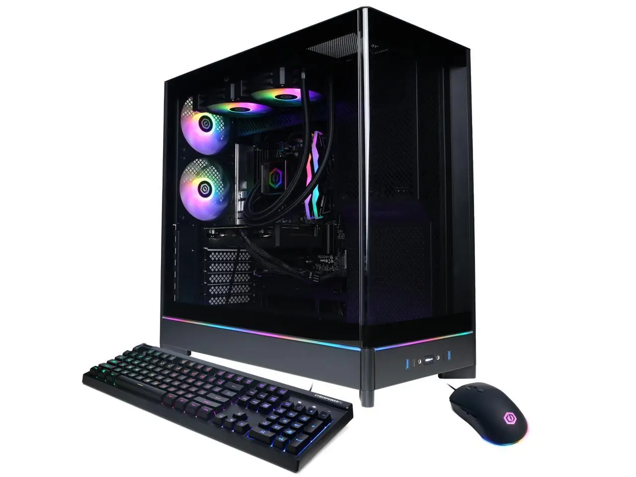 CyberPowerPC Gamer Supreme Liquid Cool GML70830 - AMD Ryzen 7 9700X 3.8GHz CPU, 32GB DDR5, AMD Radeon RX 9060 XT 16GB, 2TB PCIe 4.0 NVMe SSD & Win 11 Home