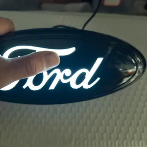 4D Badge F150 Grille Light 23cm*9cm White LED Grills Light For Ford F-150 Car Styling 4D Ford Grille Light Net Emblems Lamp