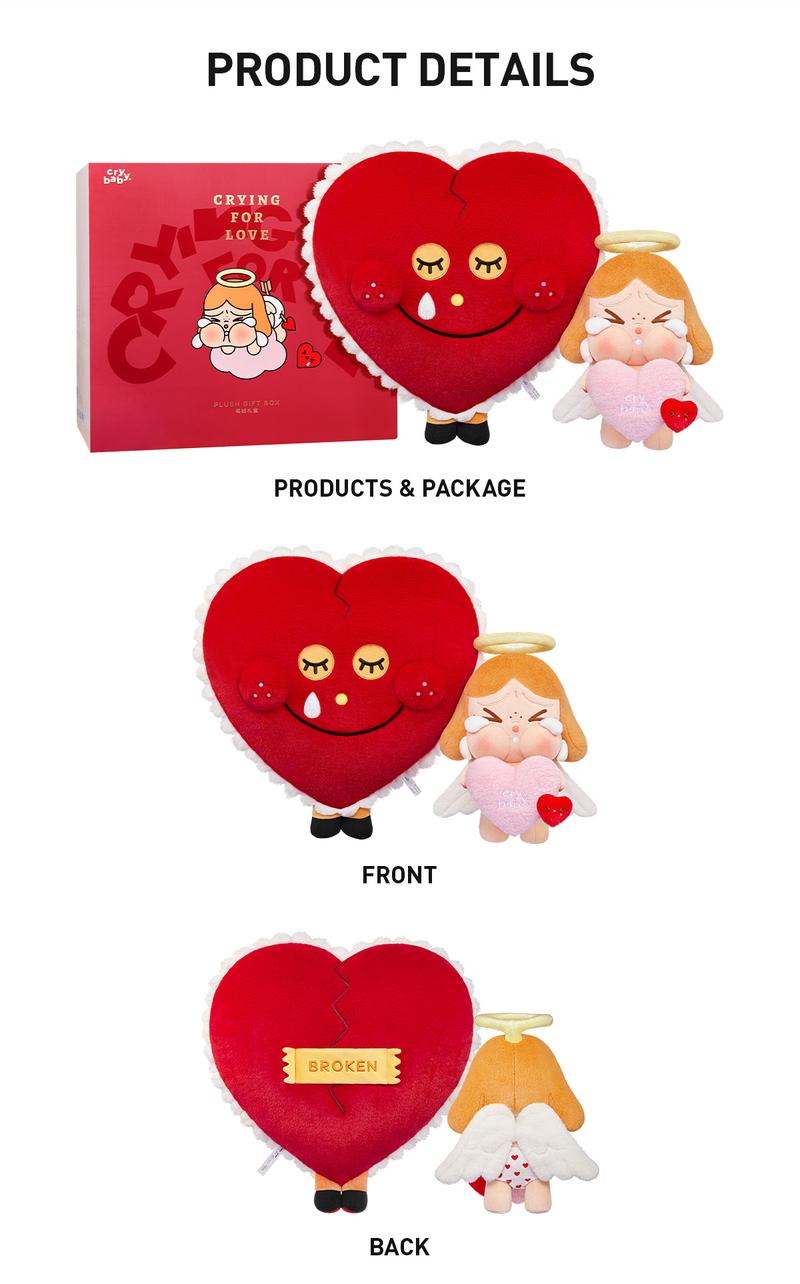 POP MART CRYBABY Crying for Love Series-Plush Gift Box, Collectible Toys, Valentine’s Day Gifts