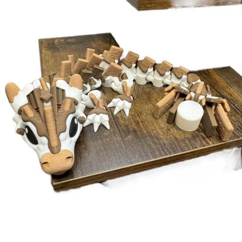 Smores 3d Printed Dragon - Unique Design with Marshmallows and Graham Crackers