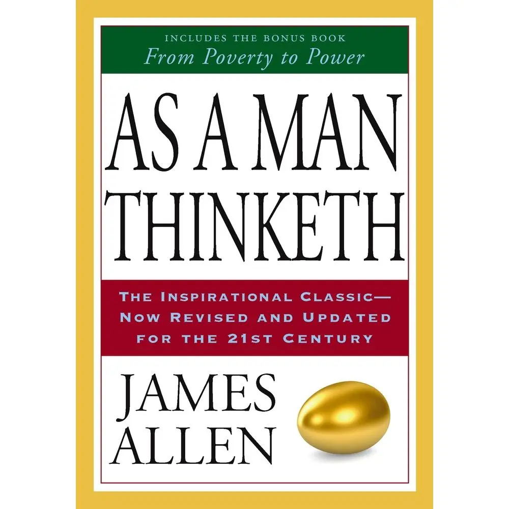 Used Paperback Book - As a Man Thinketh by James Allen (English) - Reading Materials with Poverty to Power Themes, Simple Ideas & Deep Impact