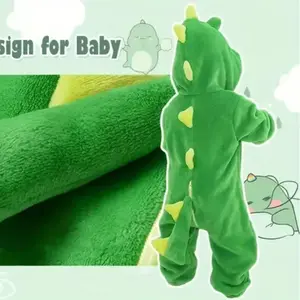 LOLANTA Toddler Dinosaur Animal Costume Unisex Baby Kids Flannel Hooded Romper Jumpsuit Dress Up Outfit