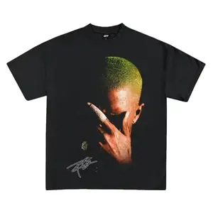 Frank Ocean Blonde Graphic Tee, Menswear Crew Neck RapStreetwear T-Shirt, Unisex Casual Regular Fit Cotton Tops, GoodVintage Hip-Hop BRetro Apparel, Men Round Neck Y2K MusicGraphic Tees