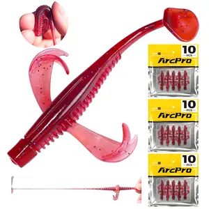 ArcPro Paddle Tail Swim Baits, 30Pcs TPE - Soft Plastic Baits, Unique Vibrating Swim Action and Trembly Sinking Move, Crappie Lures, for Saltwater/Freshwater, Great Soft Bait for Family Fishing