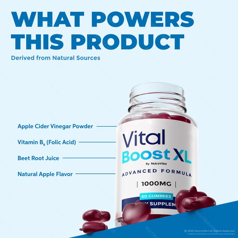 Vital Boost XL - Advanced Formula Gummies with Natural Ingredients for Health & Wellness