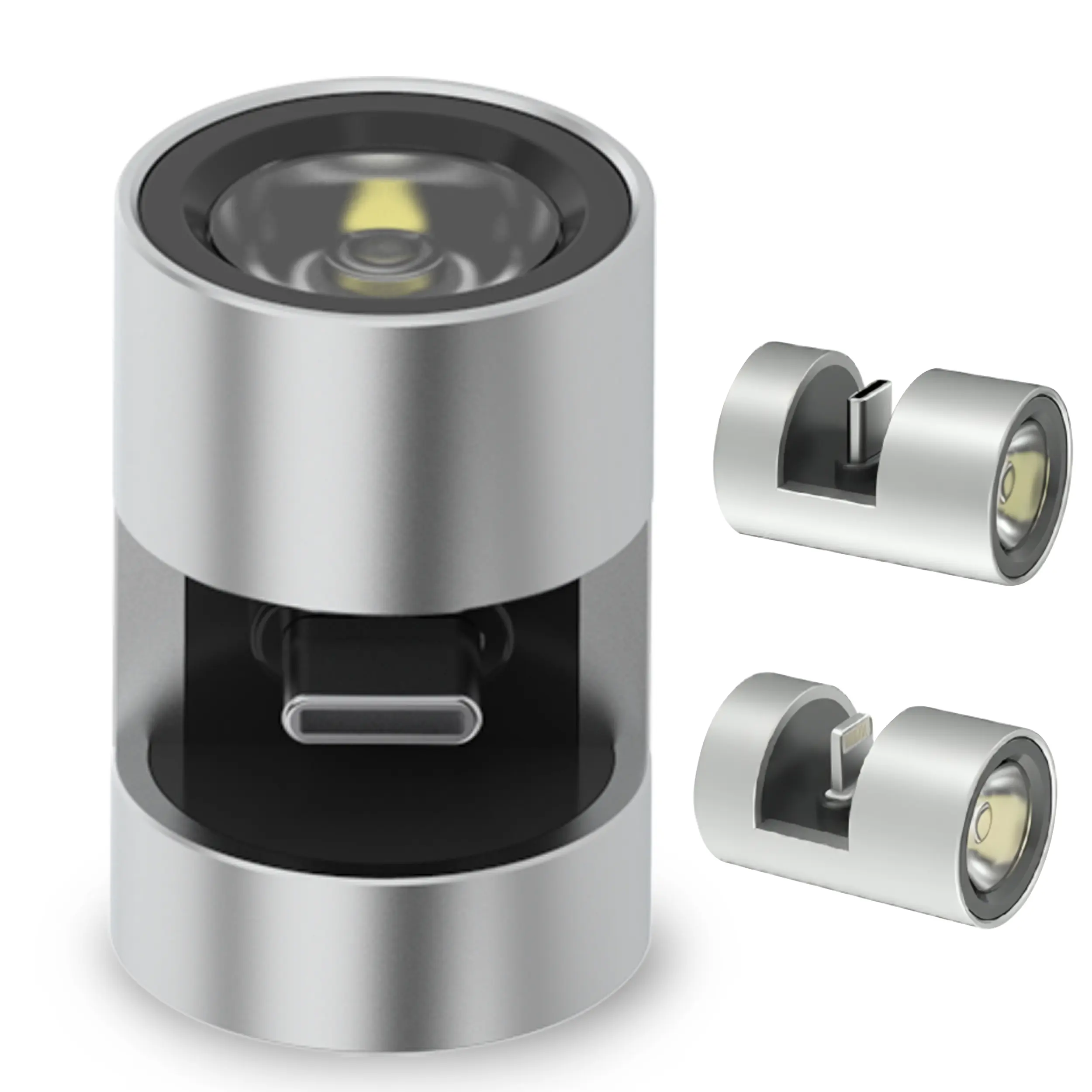 Vogueova SparkMini Phone LED Pocket Flashlight, 280 Lumens for USB Type-C, 180 Lumens for Lightning, No Charging Needed, Powerful Emergency Light, OTG Compatible for Outdoor & Home