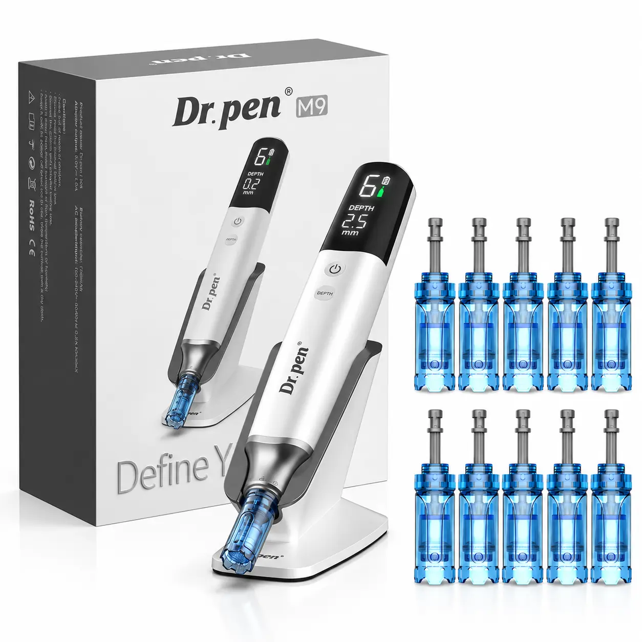 [2026 Model] Dr. Pen M9 Micro Needling Pen with 10pcs Replacement for Home Use Skin Care Tool