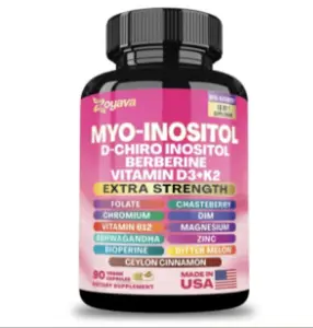 Zoyava Women's Hormones & Cycle Support Supplement, Myo-Inositol, D-Chiro Inositol, Extra Strength Formula, 90 Vegan Capsules