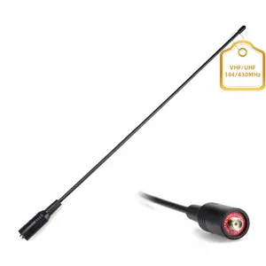AnyTone 771 High Gain Ham Radio Antenna, 14.96-Inch SMA-Female Whip Antenna, VHF/UHF Radio for Outdoor, Field, Work, Emergency Use, Compatible Other Radios with The Same Interface
