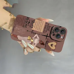 Phone Case - Trendy Brand Beauty Creative Pattern Soft Shell Anti-Fall Printed Black Phone Case Suitable for Iphone16/16Plus/16Pro/16Promax..Iphone15/15Plus/15Pro/15Promax. Iphone14/14Plus/14Pro/14Promax, Iphone13/13Pro/13Promax