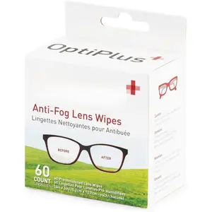 Anti Fog Lens Wipes l Pre-Moistened l Cleaning Wipes for Glasses, Laptops Screens,  Phones, Optical Lens, Goggles, Watch Screen and  l Defogging, Quick-Dry & Scratch-Free l 60 Count