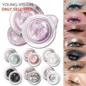 7 Color Jelly Eyeshadow, Shimmering Liquid Eyeshadow, Polarized Chameleon Effect, Long-Lasting Glitter, Brightening Highlighter