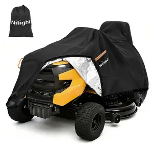 Nilight Riding Lawn Mower Cover 72 Inch, 420D Waterproof Lawn Tractor Cover, Heavy Duty UV Protection, Fits Mowers up to 72"L x 44"W x 43"H fathersdaygift