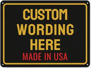 Sign Bulk Personalized Metal Signs For Outdoor Indoor Business Home Store Office Yard Street Lawn Make Your Own Customized Signs With Your Logo Text Photo, 8x12inch, MADE IN USA