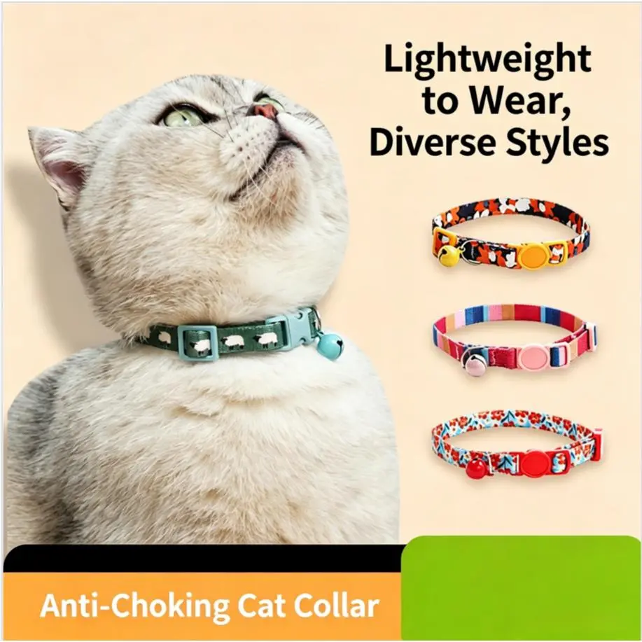 Adjustable Strap Cat & Kitten Woven Collar with Bell, Anti-Choking Safety Buckle, Comfortable Pet Ornament for Tiny, Playful, Exploring Cats & Birthday Shoots dog sale