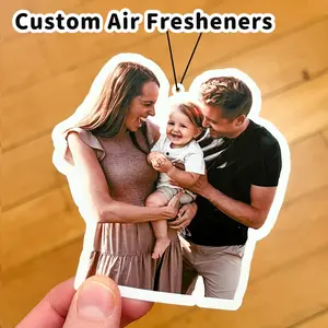 Custom Air Freshener For Car - Your Photo On Personalized Air Freshener Double Sides - Custom Birthday Gift, Photo Gift, Picture Air Freshener, Suitable for Car, Home And Gift Creativity