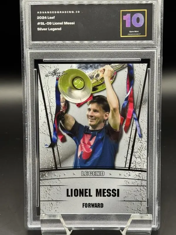 2024 Leaf Silver Legend Soccer Card Lionel Messi #SL-09 Graded Gem Mint 10