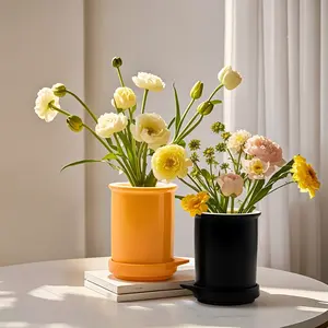 Ceramic Vase – Yellow & Black Elegance 1 PCS Ceramic Vase – Yellow & Black Elegance 1 PCS