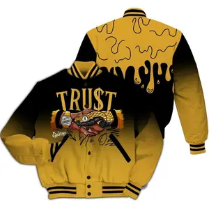 Dunkare Dunk High Wu Tang Varsity Jacket, Trust No One Drip Streetwear All Over Print Letterman Jackets