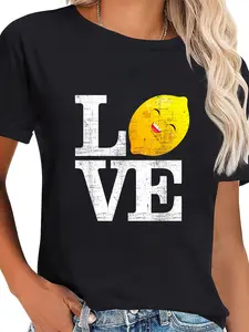 100% Cotton Love Happy Lemon Fresh Summer Lemons Lemonade T-Shirt