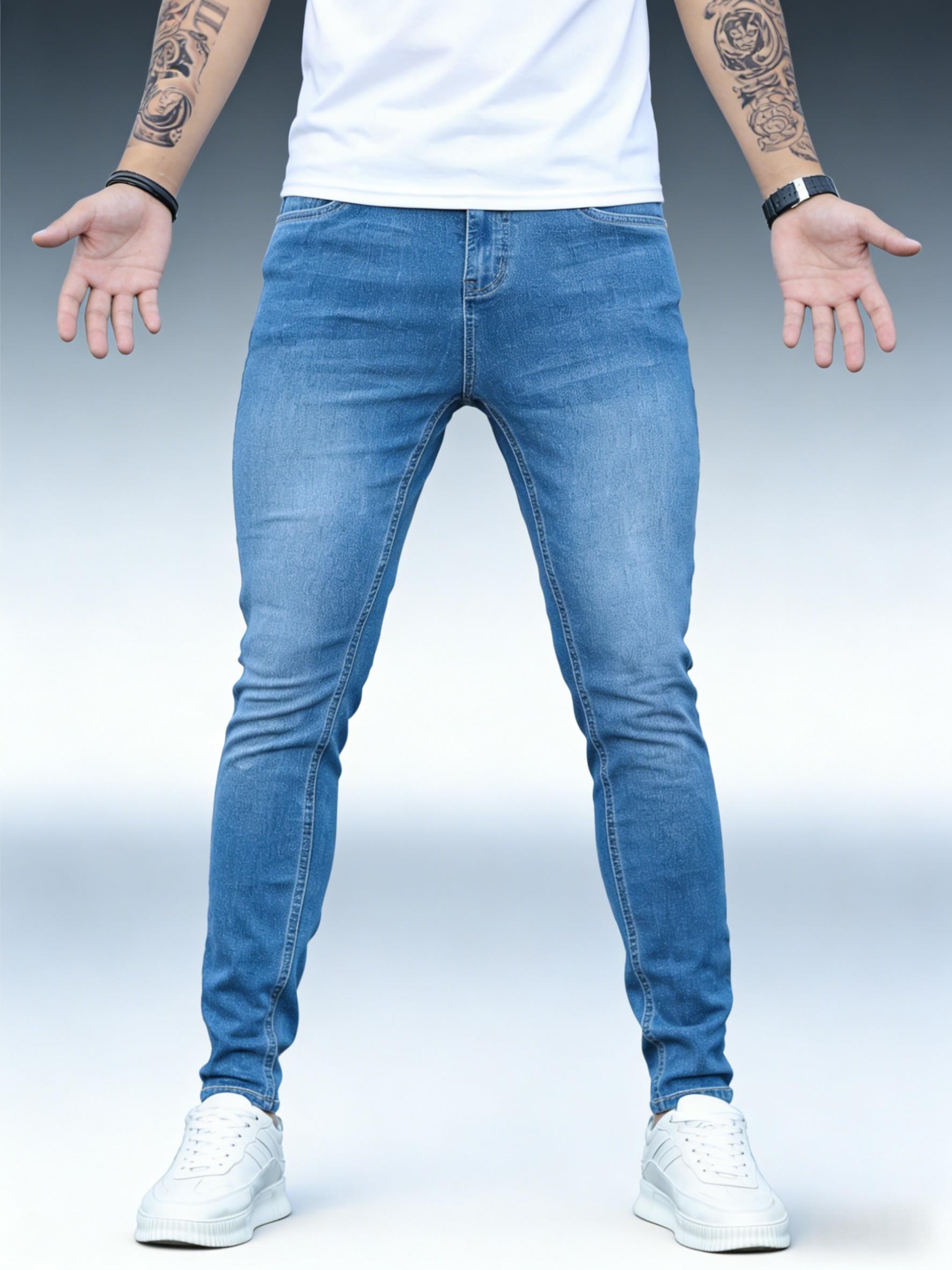 2026 New Arrival Men's Slim Fit High Stretch Comfort Jeans, Leg-Lengthening Design, Casual Daily Wear For Multiple Occasions