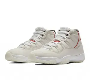 Classic-Inspired Sports Collectible Shoes, White and Red Colorway, Iconic Silhouette Design