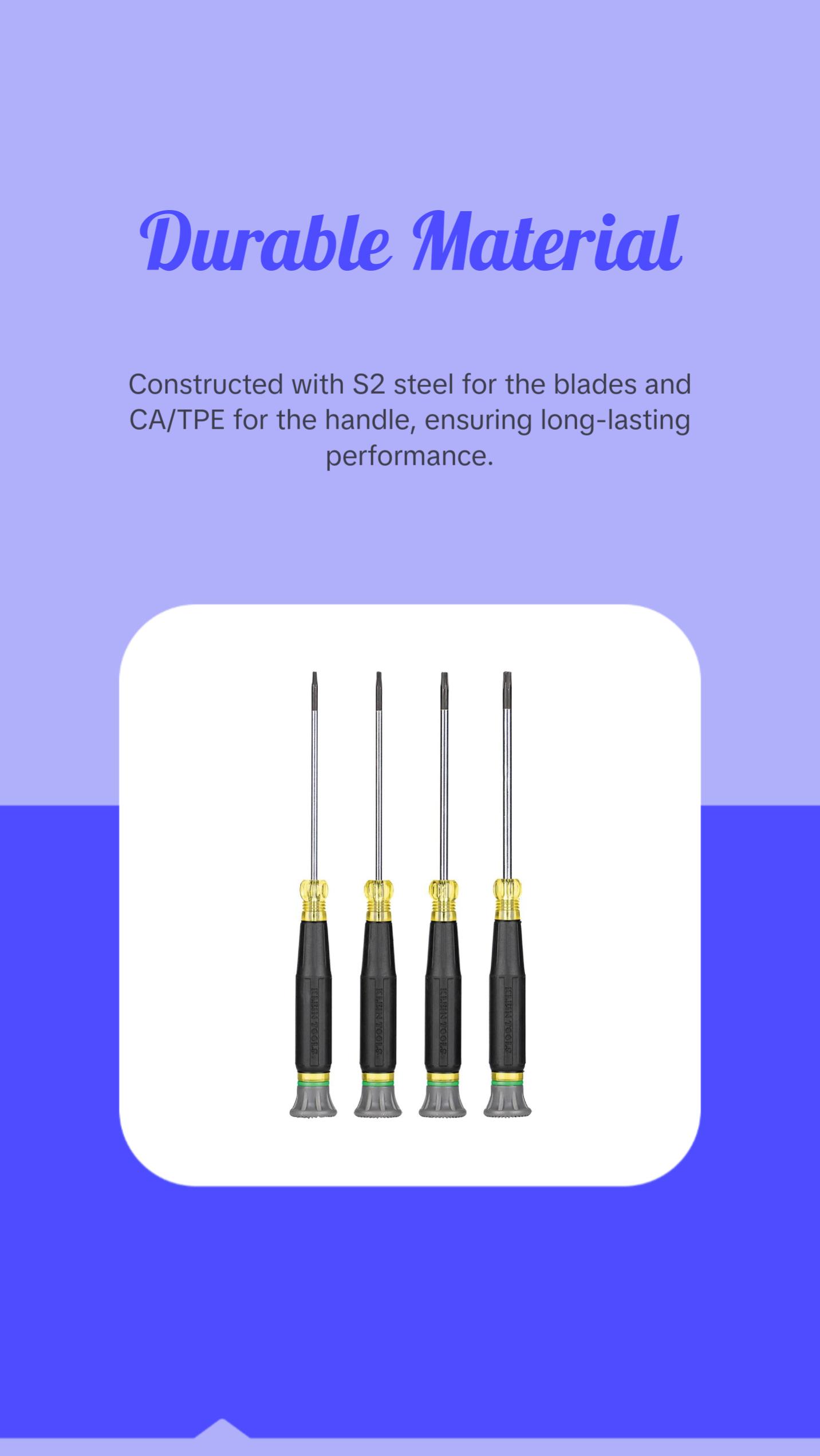 Klein Tools 85616 Precision Screwdriver Set, TORX®, 4 Pc.