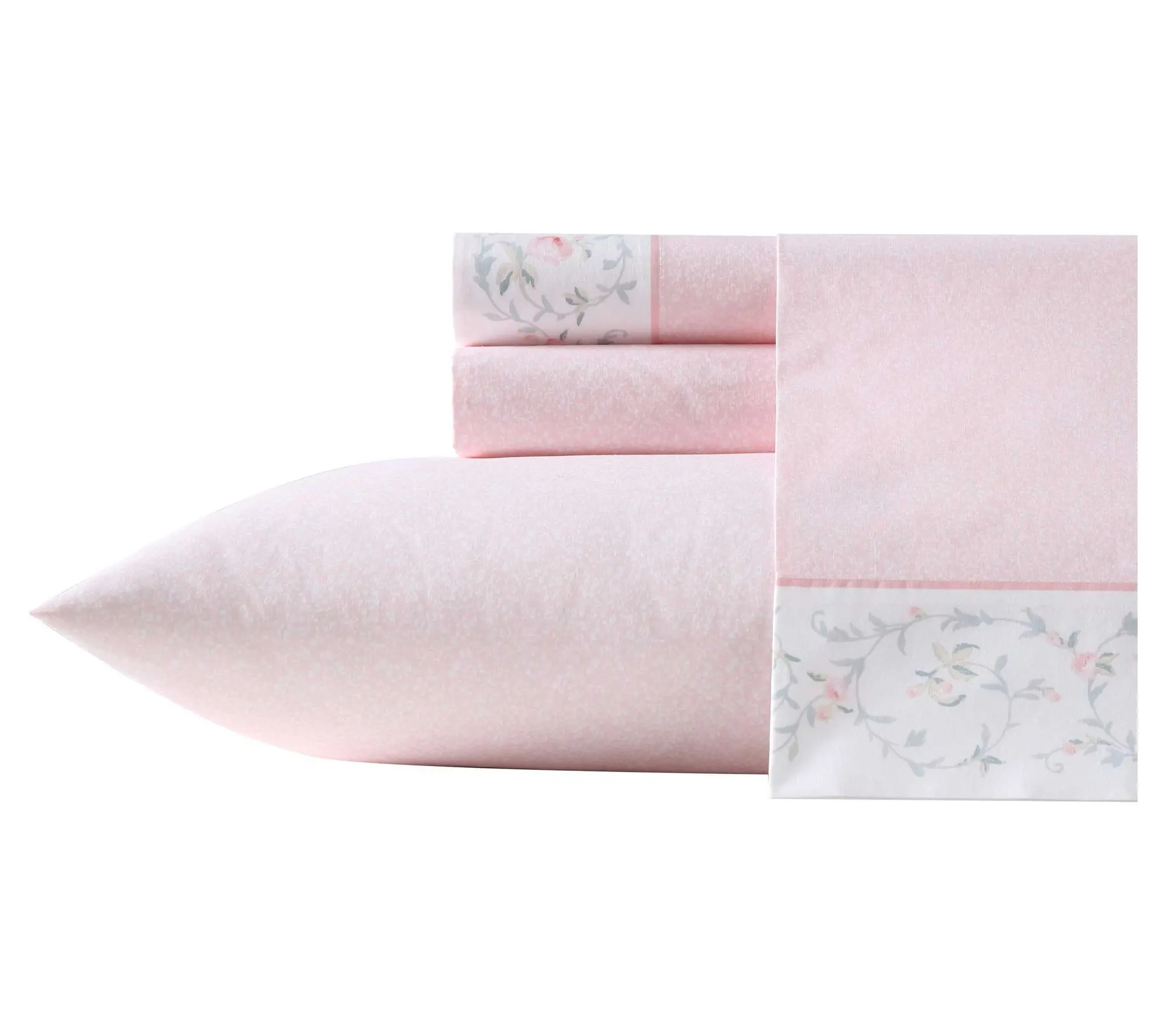 Laura Ashley Victorian Scroll Pink King Sheet Set