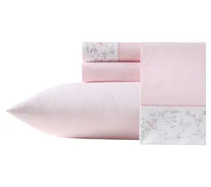 Laura Ashley Victorian Scroll Pink King Sheet Set
