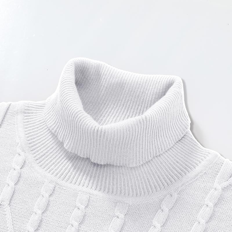 3-Pack Men's Winter Long Sleeve Turtleneck Knit Warm Sweater Autumn & Winter Fashion Versatile High Street Apparel Men
