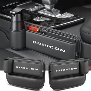 PU Leather Car Seat Gap Storage Box, 1pc/2pcs for Jeep Rubicon, Multifunctional & Easy Clean, Durable Car Interior Accessories, Car Storage Organizers