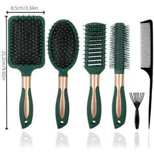 5 comb sets and 1 Rake shaped cleaning brush, Clean up residual hair, air cushion comb, cleaning tool