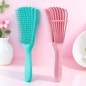 Curly Hair Detangling Brush - Anti-Knot, Massage & Antistatic Comb for Scalp Care, Anti-Hair Loss, Portable Unisex Styling Tool for Curly/Frizzy/Dyed Hair