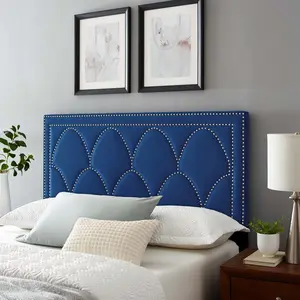 Modway Greta Performance Velvet Twin Headboard in Navy