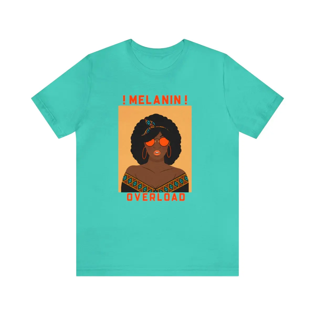 !MELANIN! OVERLOAD Tee Cotton Casual Crew Neck unisex women men black melanin